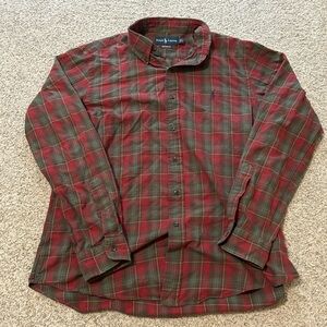 Ralph Lauren Red and Green Casual Button Down Shirt